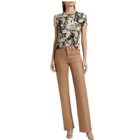 L’AGENCE Ressi Fitted Tee in Multi Cluster Floral Print Size XS New With Tags - Picture 8 of 12